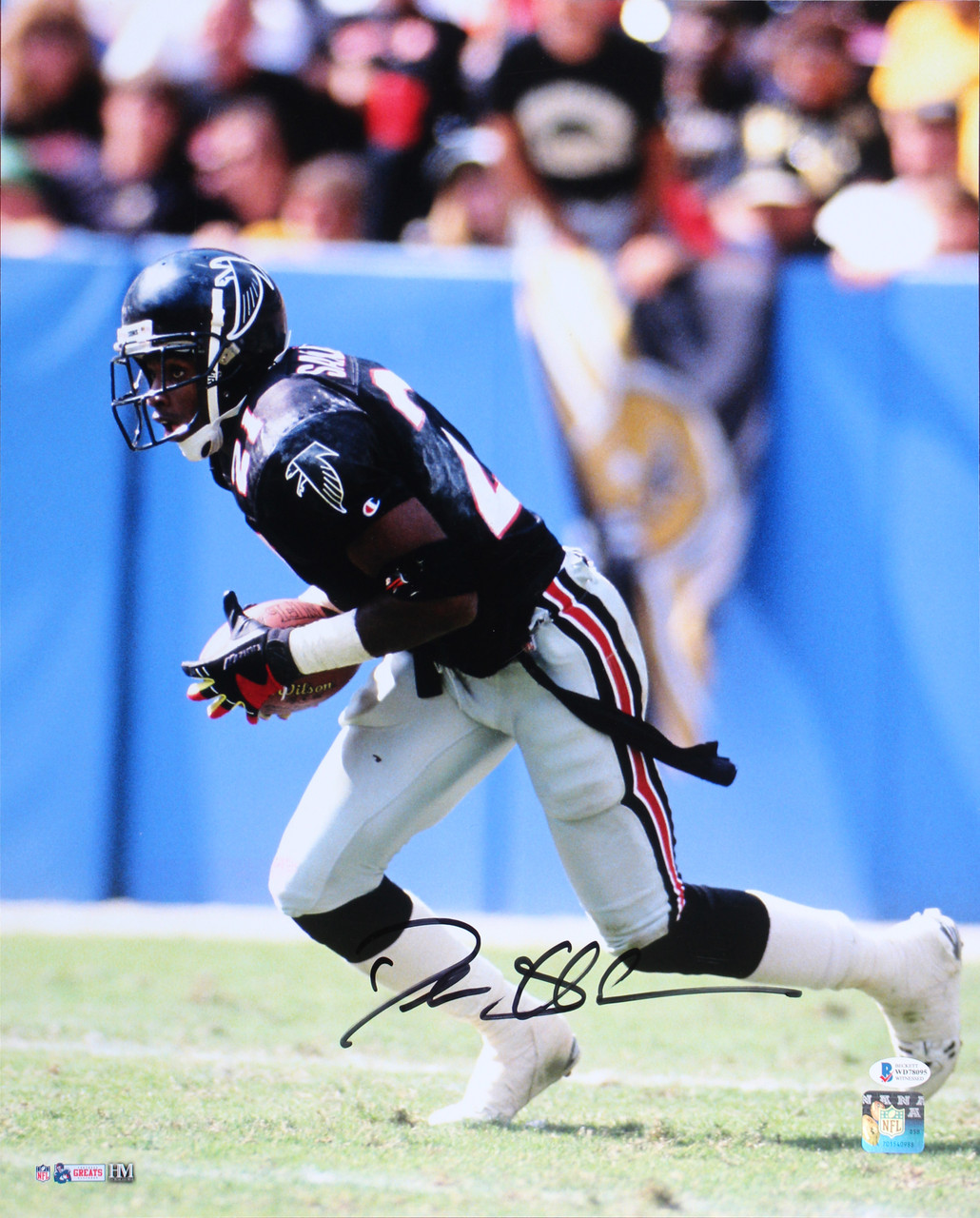 Signed Deion Sanders Photo - 8x10 Back View HM Beckett W *Silver