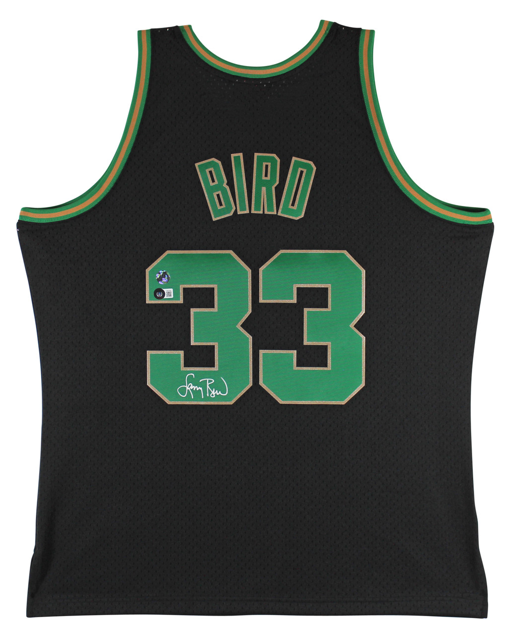 Larry Bird Autographed Boston Celtics Mitchell & Ness Swingman Jersey  Beckett Witnessed Green