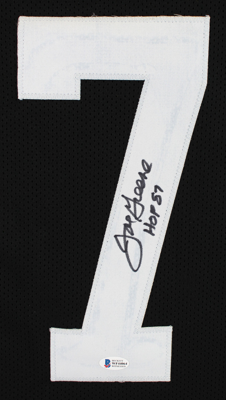 Joe Greene Signed Black Custom Short Sleeve Jersey Inscribed HOF