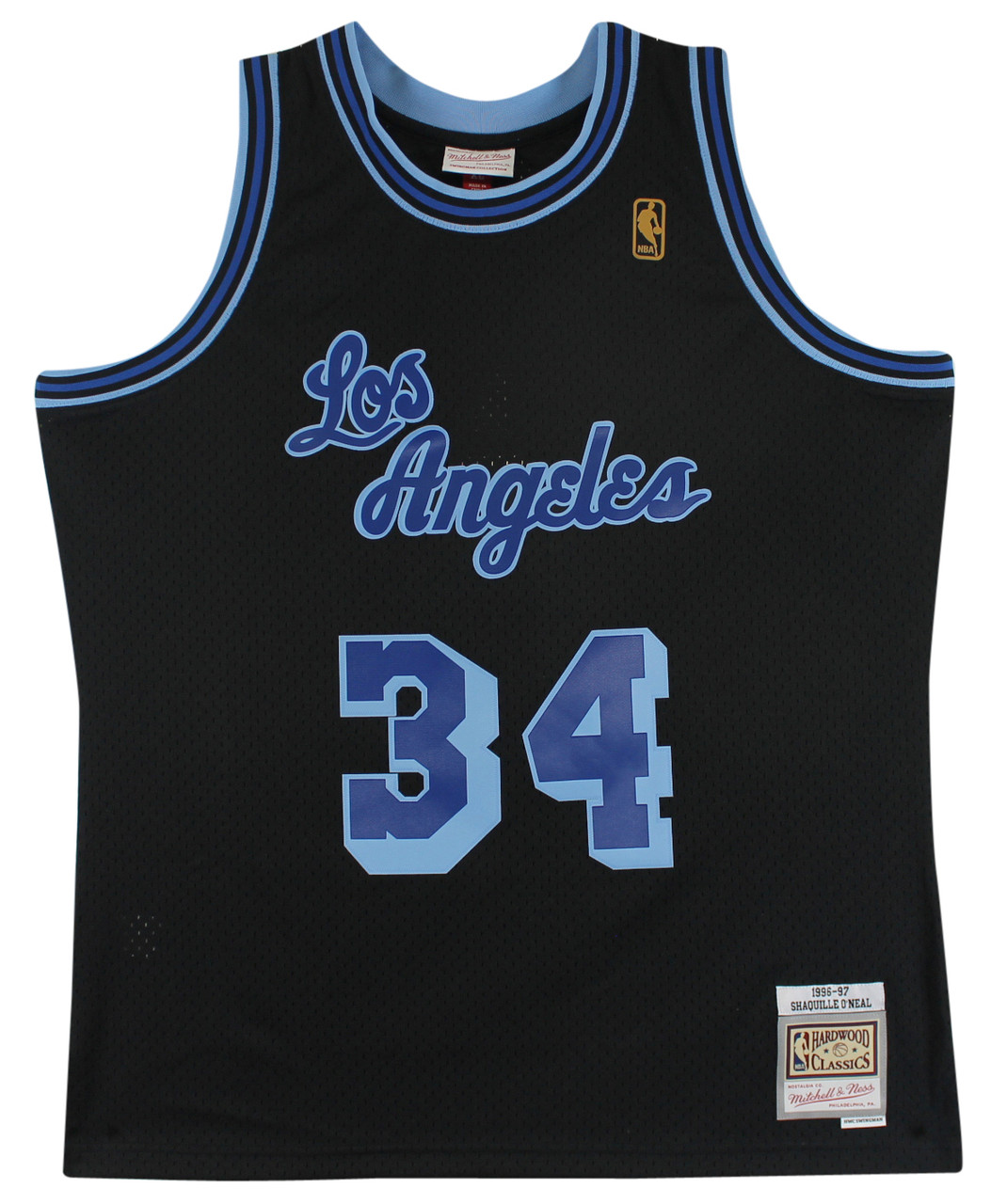 The Jersey Source Shaquille O' Neal Autographed La Lakers Blue Mitchell&Ness HWC Swingman Jersey-Beckett W Hologram *Black