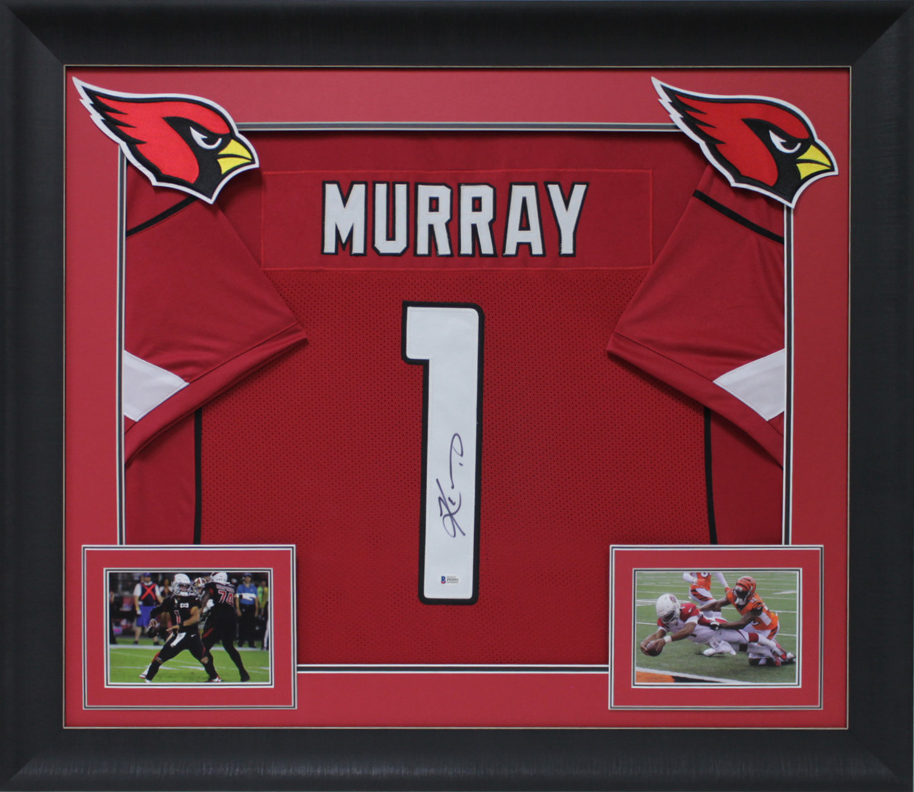 Press Pass Collectibles Kyler Murray Authentic Signed Red Pro Style Framed Jersey Autographed BAS Wit