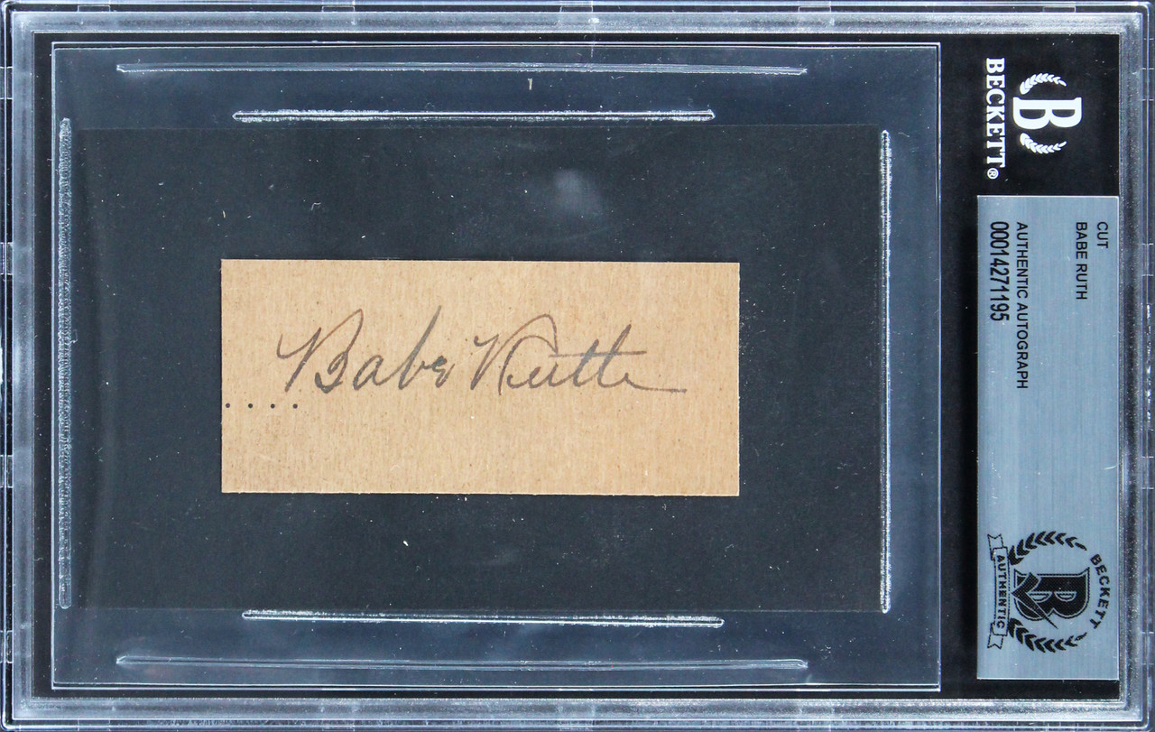 Babe Ruth & Lou Gehrig Autographed New York Yankees Framed Cut Signatures