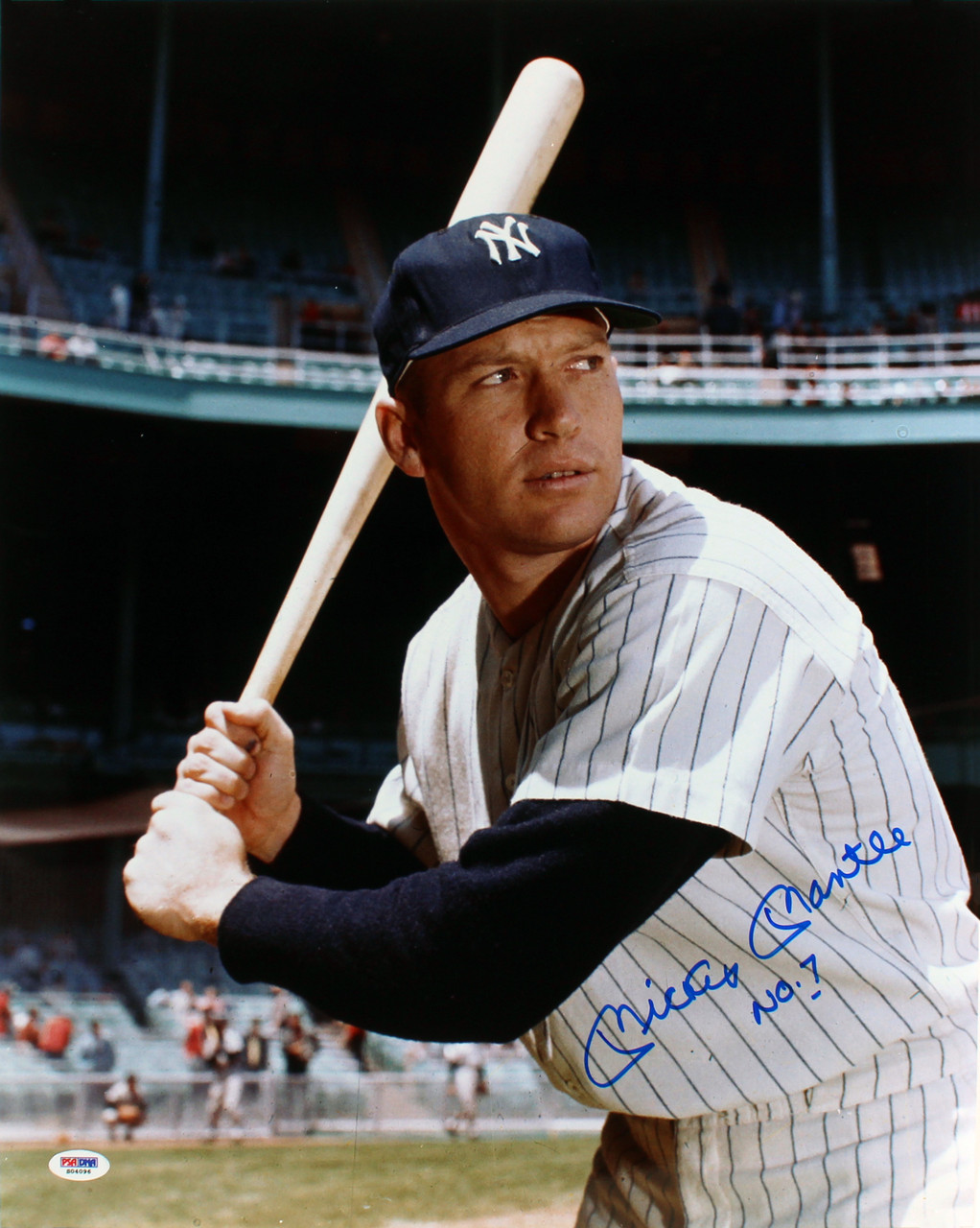 Mickey Mantle Signed Slabbed 8x10 New York Yankees Photo BAS
