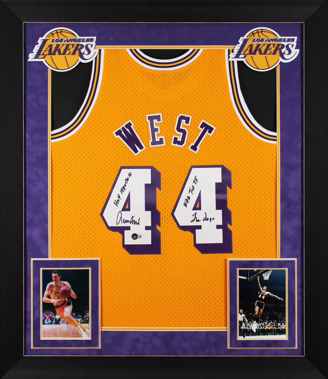 Lakers Shaquille O'Neal Signed Yellow M&N 1999-2000 HWC Swingman
