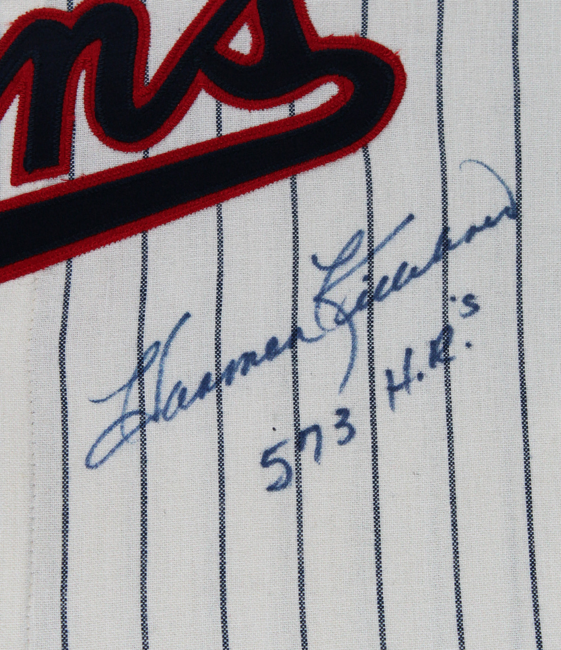 Twins Harmon Killebrew 573 HR's Signed CC M&N Framed Jersey BAS #BD20023