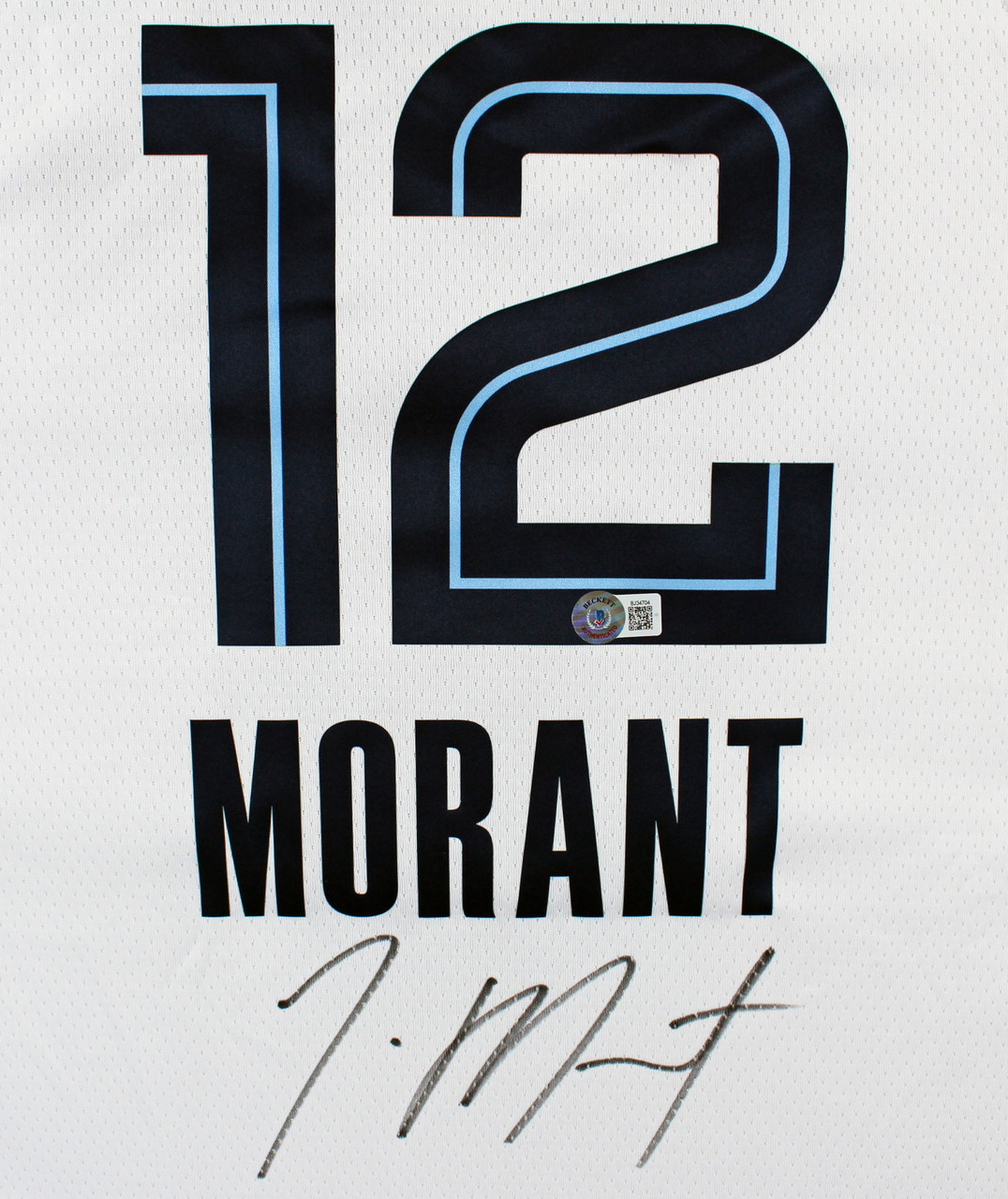 Press Pass Collectibles Ja Morant Authentic Signed Black Throwback Pro Style Jersey Autographed BAS