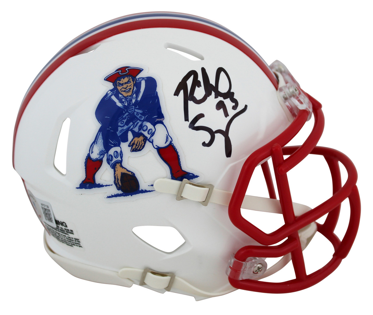 Patriots Richard Seymour Authentic Signed 90-92 TB Speed Mini