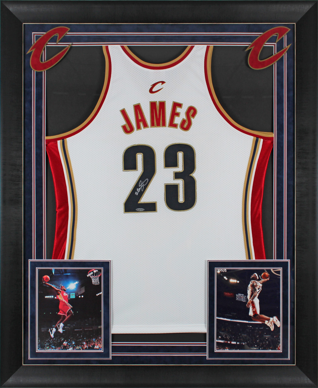 Lebron James Autographed Framed Cavaliers Jersey