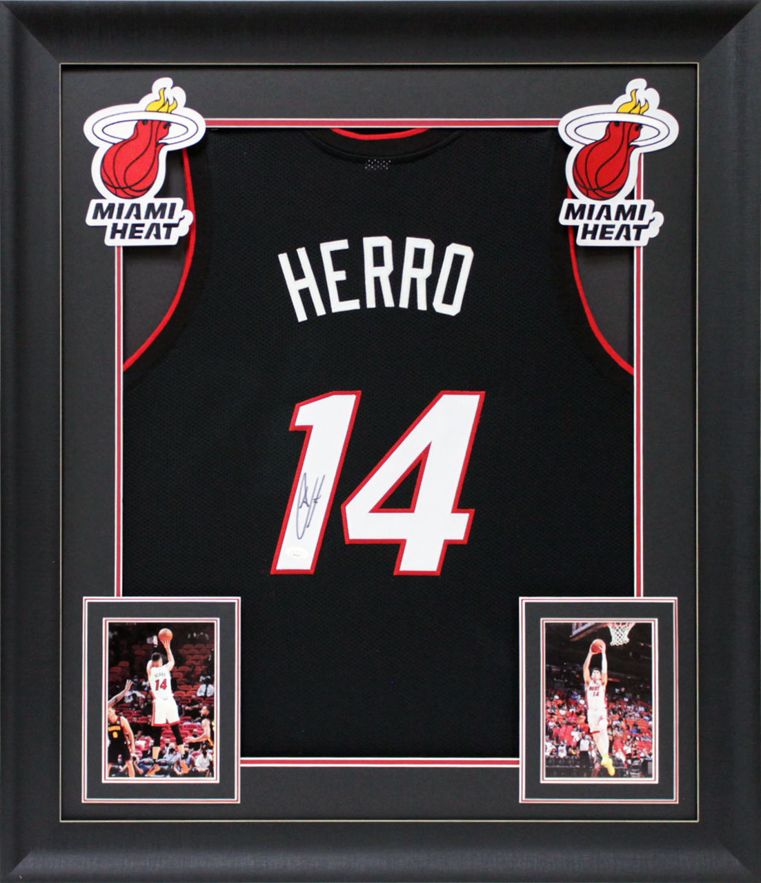 Tyler Herro Autographed Black Miami Heat Custom Jersey (JSA)