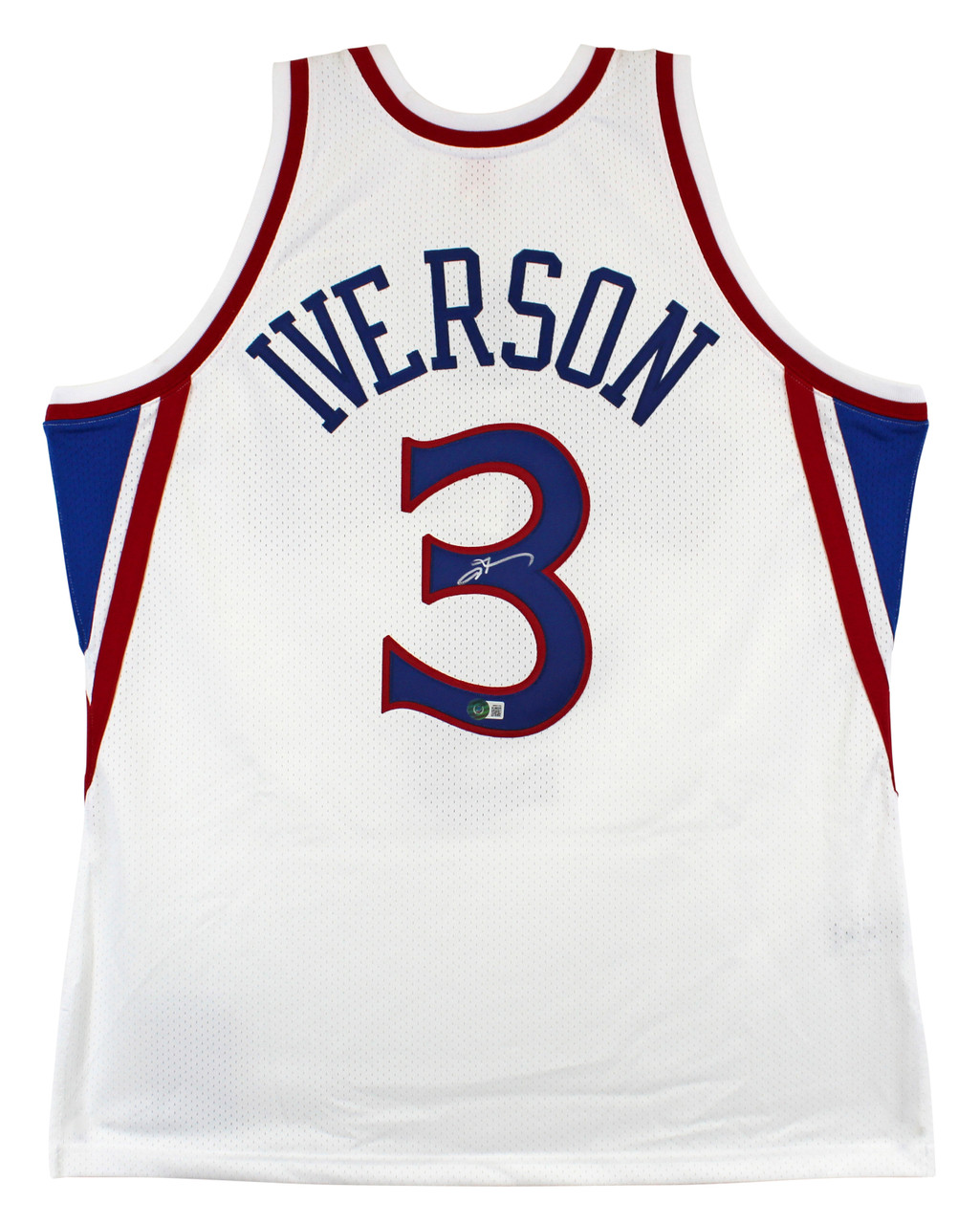 Allen Iverson Autographed Philadelphia 76ers M&N Swingman Jersey
