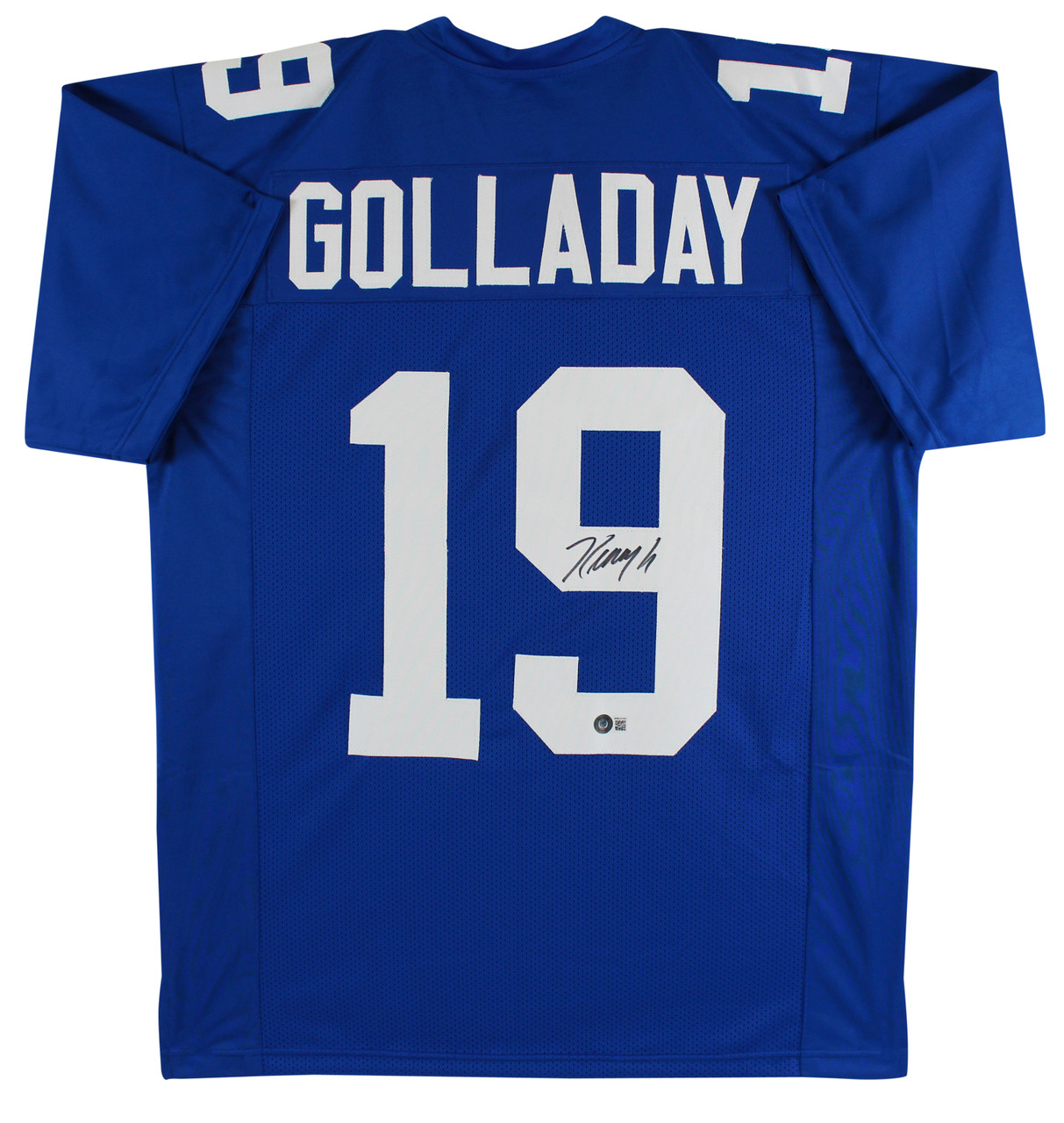 Press Pass Collectibles Kenny Golladay Authentic Signed Blue Pro Style Jersey Autographed BAS Witnessed