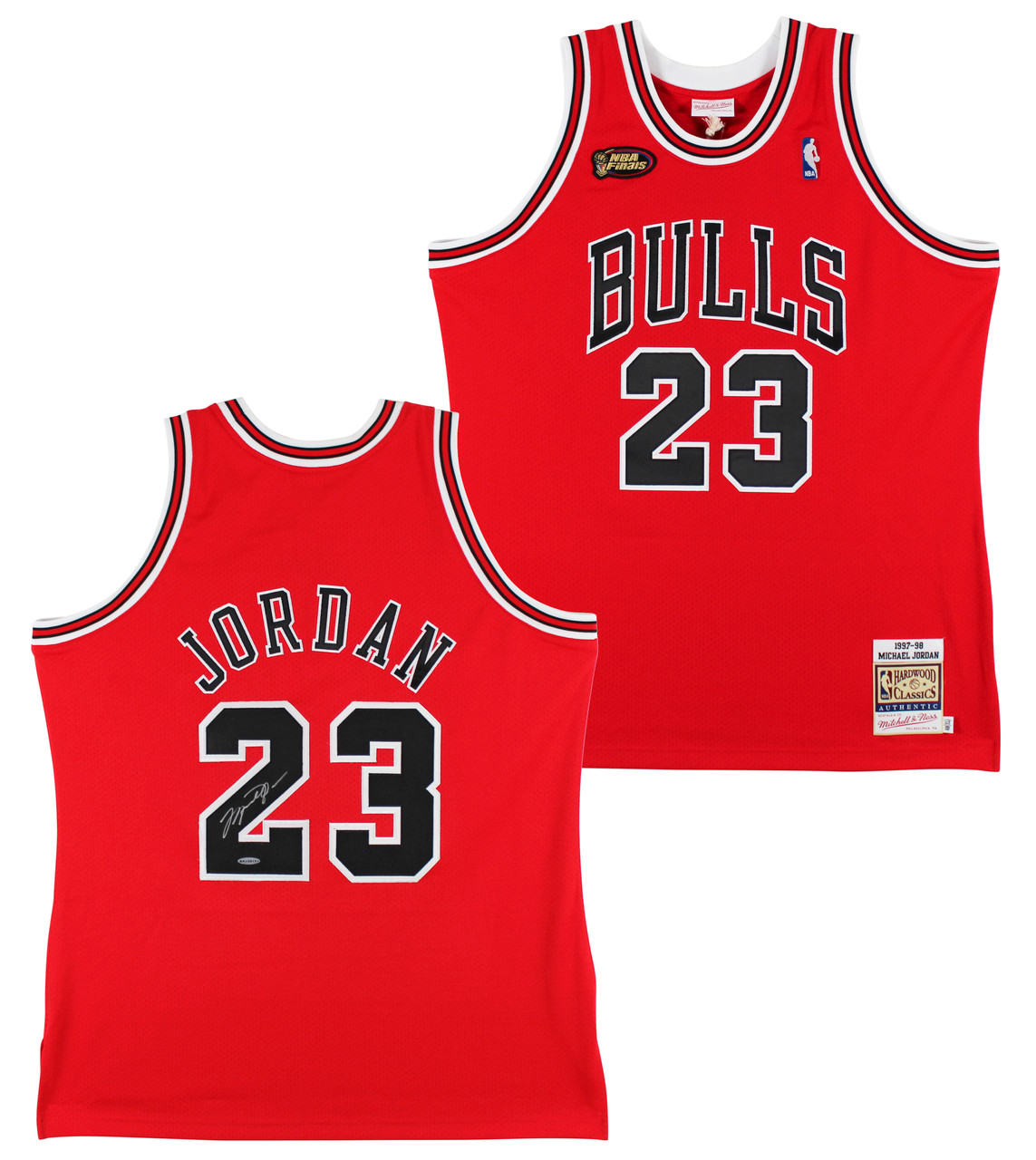 Bulls Michael Jordan Signed White Nike Size 50 Jersey UDA