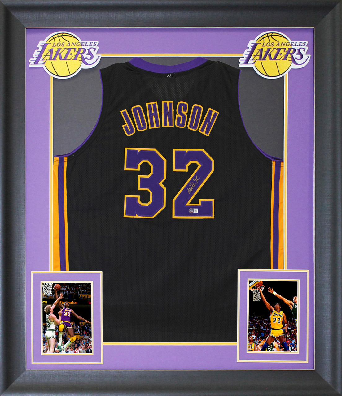 Lakers Magic Johnson framed jersey