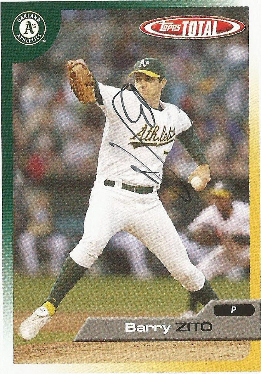 Athletics Barry Zito Authentic Signed Card 2005 Topps Total #530 w