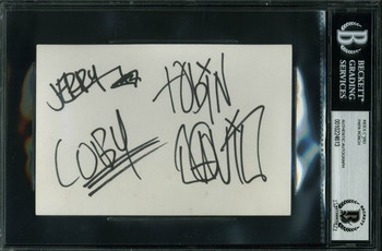 Papa Roach (4) Shaddix, Horton, Esperance +1 Signed 4x6 Index Card BAS Slabbed 2