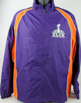 Super Bowl XLIX Arizona 02.01.15 NFL Windbreaker Jacket Mens Size XL