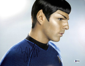 Zachary Quinto Star Trek Authentic Signed 11x14 Photo Autographed BAS #H14400