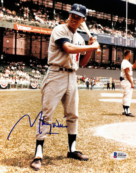 Dodgers Maury Wills Authentic Signed 8x10 Photo Autographed BAS