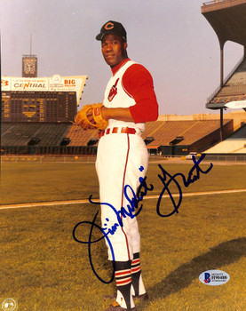 Indians Jim Mudcat Grant Authentic Signed 8x10 Photo Autographed BAS