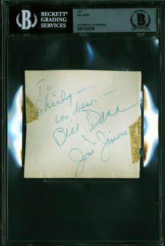 Bill Dana "God Bless Jose Jimenez" Signed 4x4 Cut Signature BAS Slabbed