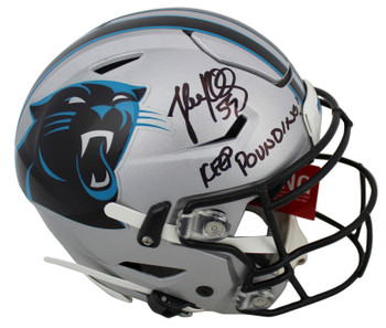 Panthers Luke Kuechly "Keep Pounding"  Signed Speed Flex Full Size Helmet BAS