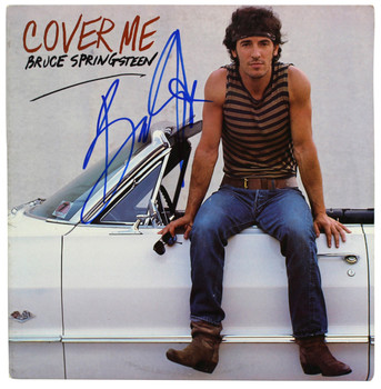 Bruce Springsteen Authentic Signed Cover Me Album Cover Autographed BAS #A39265