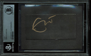 Eric Clapton Authentic Signed 1.4x2.85 Cut Signature BAS Slabbed
