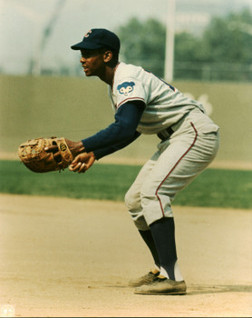 Cubs Ernie Banks 8x10 PhotoFile Fielding Photo Un-signed