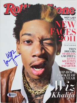 Wiz Khalifa Authentic Signed March 2011 Rolling Stone Magazine BAS #H13325