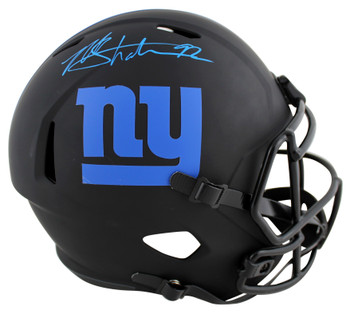 Giants Michael Strahan Signed Eclipse Full Size Speed Rep Helmet BAS Witnessed