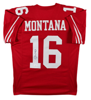 Joe Montana Authentic Signed Red Pro Style Jersey Autographed JSA or BAS