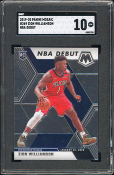 Zion Williamson 2019 Panini Mosaic #269 NBA Debut RC Card Graded