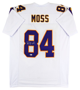 Randy Moss Authentic Signed White Pro Style Jersey Autographed BAS Witnessed
