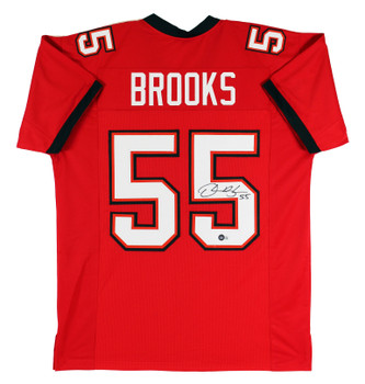 Derrick Brooks Authentic Signed Red Pro Style Jersey Autographed BAS Witnessed