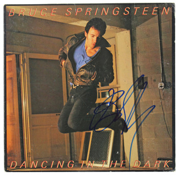Bruce Springsteen Signed Dancing In The Dark Album Cover W/ Vinyl BAS #A39268
