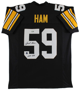 Jack Ham HOF 88 Authentic Signed Black Pro Style Jersey Autographed BAS Witness