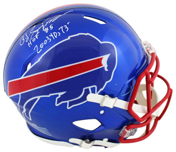 Bills O.J. Simpson "2x Insc" Signed Flash Full Size Speed Proline Helmet JSA Wit