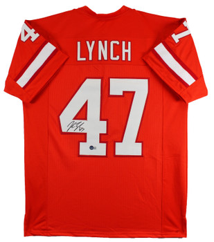 John Lynch Authentic Signed Orange Throwback Pro Style Jersey BAS Witnessed