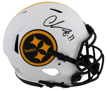 Steelers Chase Claypool Signed Lunar Full Size Speed Proline Helmet BAS  Witness