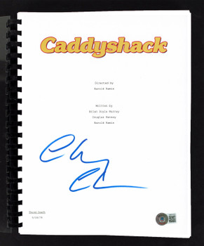 Chevy Chase Caddyshack Authentic Signed Movie Script Autographed BAS Witnessed