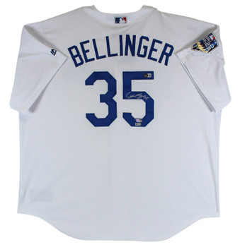 Dodgers Cody Bellinger Signed White Majestic Jersey w/ 2018 WS Patch BAS & MLB