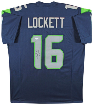 Tyler Lockett Authentic Signed Navy Blue Pro Style Jersey Autographed BAS
