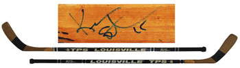 Penguins Kevin Stevens Signed Game Used Louisville Hockey Stick BAS #BA74058