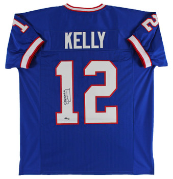 Press Pass Collectibles Jim Kelly Authentic Signed Blue Pro Style Jersey Autographed BAS Witnessed