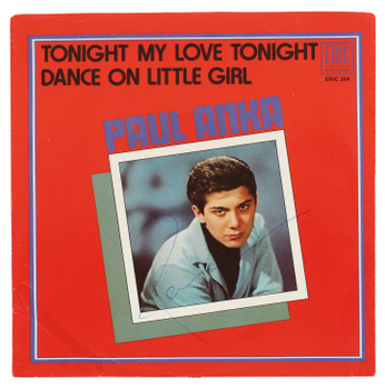 Paul Anka Signed Tonight My Love Tonight 45 RPM Album Cover BAS #BF88858