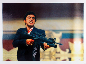 Al Pacino Scarface Authentic Signed 20x28 Canvas PSA/DNA Itp #4A98788