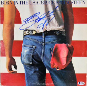 Bruce Springsteen Signed Born In The USA Album Cover W/ Vinyl BAS #A78564