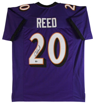 Ed Reed Authentic Signed Purple Pro Style Jersey Autographed BAS Witnessed