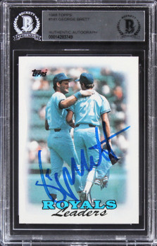 Royals George Brett Authentic Signed 1988 Topps #141 Card Autographed BAS Slab