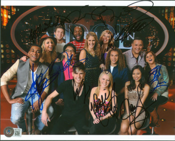 American Idol Finalists (13) Ledet, Phillips Signed 8x10 Photo BAS #AB77842